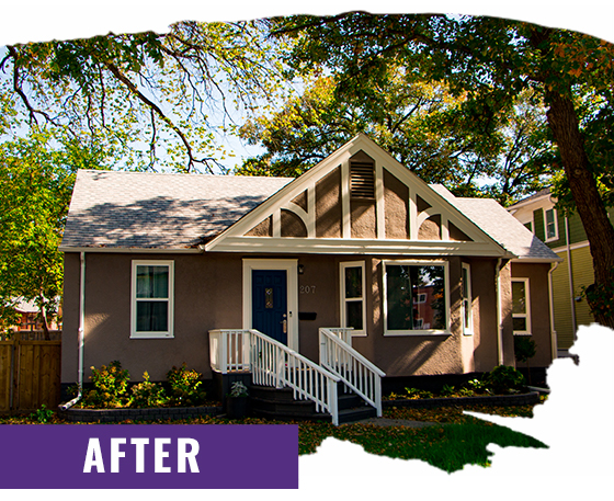 Tan Stucco Home After Exterior Painting