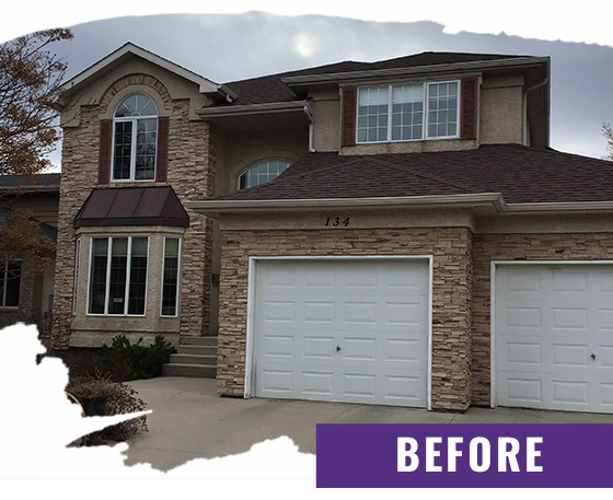 Brick Home With Tan Walls Before Painting