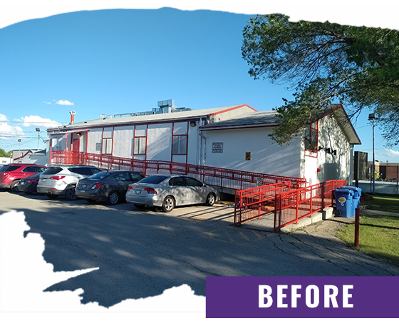 White Restaurant Before Exterior Painting